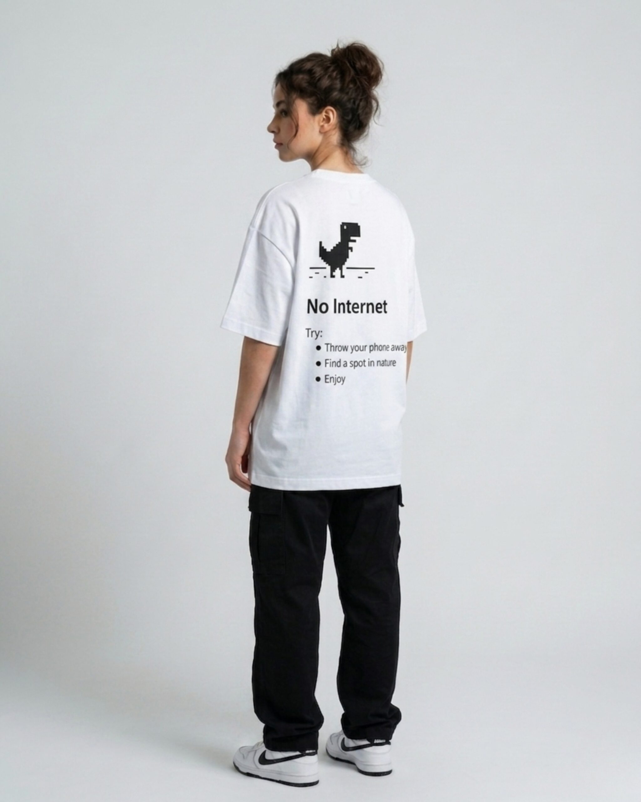 White Oversized Classic T-Shirt - Image 3
